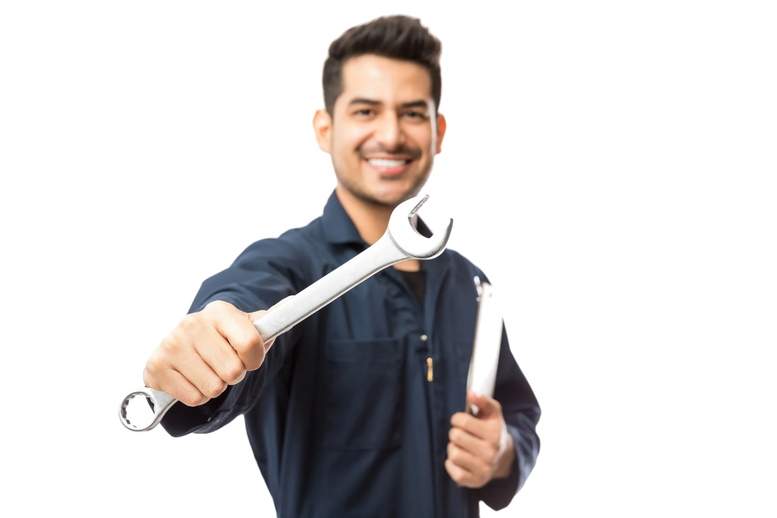 mecanicien-masculin-confiant-et-souriant-montrant-une-cle-sur-fond-transparent Technicien qui installent